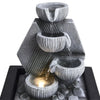 Garden Resin Fountain Water Feature LED Light for Outdoors, Patios and Balconies