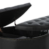 Round Storage Ottoman Stool Seat Upholstered Coffee Table for Living Bedroom