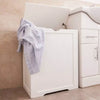Laundry Hamper Bin Clothes Storage Linen Cabinet Chest Wooden Shaker Unit Home