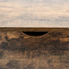 Wooden Shoe Bench with Storage Bin Chest Rustic Brown Trunk Box Bedroom Hallway