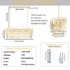 Luxurious Gold Rectangular Crystal Chandelier Dining Room Chandeliers Over Table