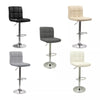 Neo 2x Chrome & Height Adjust Swivel Faux Leather Kitchen Breakfast Bar Stool