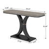 100 cm Industrial Console Table, Narrow Entryway Foyer Table with X shape Base