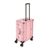 Rolling Makeup Train Case Cosmetic Trolley Organizer Travel w/LED LIght & Mirror