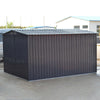 10X8FT Metal Steel Garden Shed Apex Roof W/ Free Base Storage House Ventilation