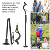 Adjustable Retractable Straight Posture Cane Walking Stick Camping Trekking Pole