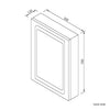 Bathroom LED Mirror Cabinet with Lights Illuminated Storage Demister 500 x 700mm