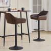 2x Bar Stools Breakfast Comfortable Swivel Gas Lift Kitchen Stool Leather Chairs