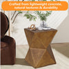 Retro Twist Side Table Industrial Accent Tea Coffee Plant Stand Concrete Effect