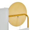 White Dressing Table With Round Led Mirror And Stool Vanity Table Makeup Desk