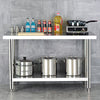 60-180CM Stainless Steel Work Table Commercial Catering Table Kitchen Prep Table