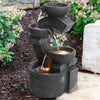 Cascading LED Light Water Feature Garden Fountain Electric Pump Outdoor Statues