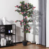 180cm Artificial Satsuki Azalea Flowers Tree Potted Bonsai Home Garden Decor