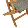 Cizuho 3 Piece Bistro Set Grey Poly Rattan and Solid Wood,Small Table and T5O5