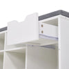 Wood Shoe Bench Hallway Shelves Rack with Cushion Storage Bench with Padded Seat