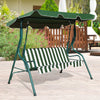 Garden Patio Metal Swing Chair 3 Seater Hammock Bench Swinging Cushioned Seat