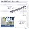 Garden Patio Manual Awning Canopy Shelter Outdoor Sun Shade Retractable