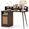Computer Desk Writing Study Desk Workstation Table w/ Storage Cabinet & Hutch