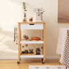 Rolling Kitchen Storage Trolley Cart Cupboard Island Shelves W/ Drawer &Handle