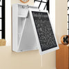 Wall Mounted Computer Table Fold Out Convertible Desk w/Chalkboard Floating Desk
