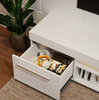High Gloss White TV Stand Cabinet Unit Doors Storage with RGB LED Cupboard