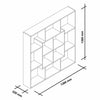 Leef Decorative Bookcase White/Walnut