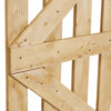 Fence Gate with Rounded Picket 3ft Natural Wooden Garden Gate Door Outdoor Yard