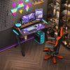 3D Super Cool RGB Neon Gaming Desk PC Laptop Computer Table Gamer Workstation