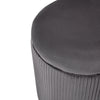 2pcs Round Ottoman Stool With Storage Velvet Upholstered Foot Stool Coffee Table