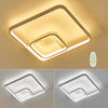 Square/Ring LED Ceiling Lamp Dimmable Light Chandelier Fixture Living Bedroom