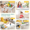 3 in 1 Kids Activity Table Wooden Children Building Block Table with Storage
