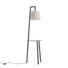Chic Corner LED Floor Standing Lamp Bookshelf Home Office Light W/Coffee Table