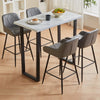 Bar Stools Set of 2 Faux Suede/ PU Leather Breakfast High Chairs Kitchen Pub