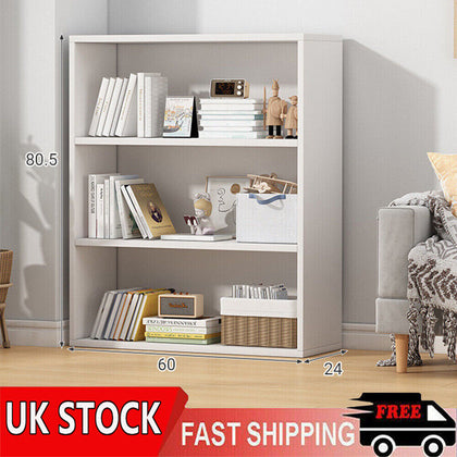 3Tier Wooden Bookcase Display Shelving Storage Holder Shelf Stand Rack Furniture