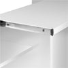 Computer Desk with Wheels & Shelves White MDF for Office Home PC Laptop Study