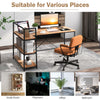 L-Shaped Corner Computer Desk Study Writing Table Workstation with Storage Shelf