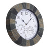 Large Slate Effect Garden Wall Clock Thermometer Hygrometer Indoor Outdoor Home