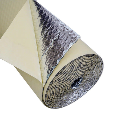 10-50M Bubble Foil Aluminium Self Adhesive Insulation Shed Loft Caravan Wall Van