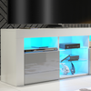 TV Unit Cabinet | TV Stand 145cm | Sideboard with High Gloss Doors | Free LED
