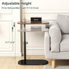 C Shaped Side Table, Adjustable Height C Shaped End Table 360°Swivel Couch