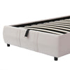 Upholstered Bed Ottoman Bed Frame Grey Fabric With Storage Single, No Mattress
