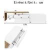Modern TV Stand LED TV Unit Cabinet with Glass Shelves & 2 Drawers Storage White