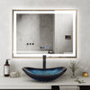 LED Bathroom Mirror Illuminated Demister 3 Color Touch Switch 80*60cm Anti-fog