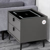 Smart Bedside Table with Light Phone Charging Modern Bedroom Furniture Drawers