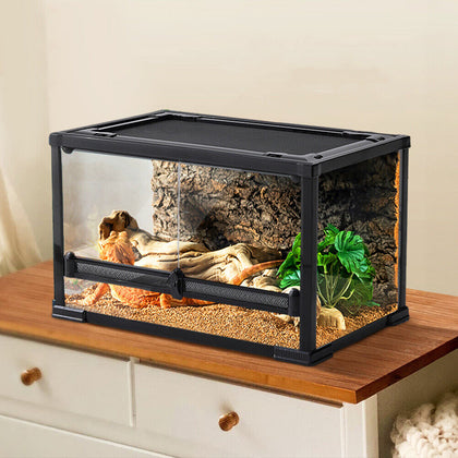 Large Glass Reptile Terrarium Vivarium Lizards Snake Gecko House Tank Habitat