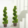 2X Realistic Potted Topiary Trees Artificial Boxwood Fake Grass Plant Tree Ball