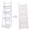 3/4 Tier Foldable Wooden Plant Stand Ladder Shelf Display Bookshelf Storage Rack