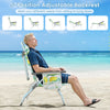Portable Sand Chairs 2-Pack Beach Chairs with Towel Bars-Green