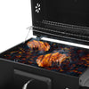 Garden Barbecue Grill Portable BBQ Trolley Grill with Thermometer Folding Shelf