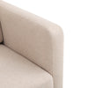 Beige Armchair with Rubber Wood Legs Upholstered Accent Chair Single Sofa Lounge